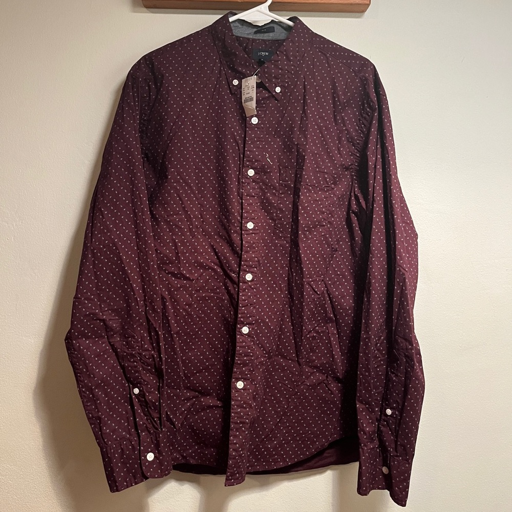 NWT J Crew men’s L button up